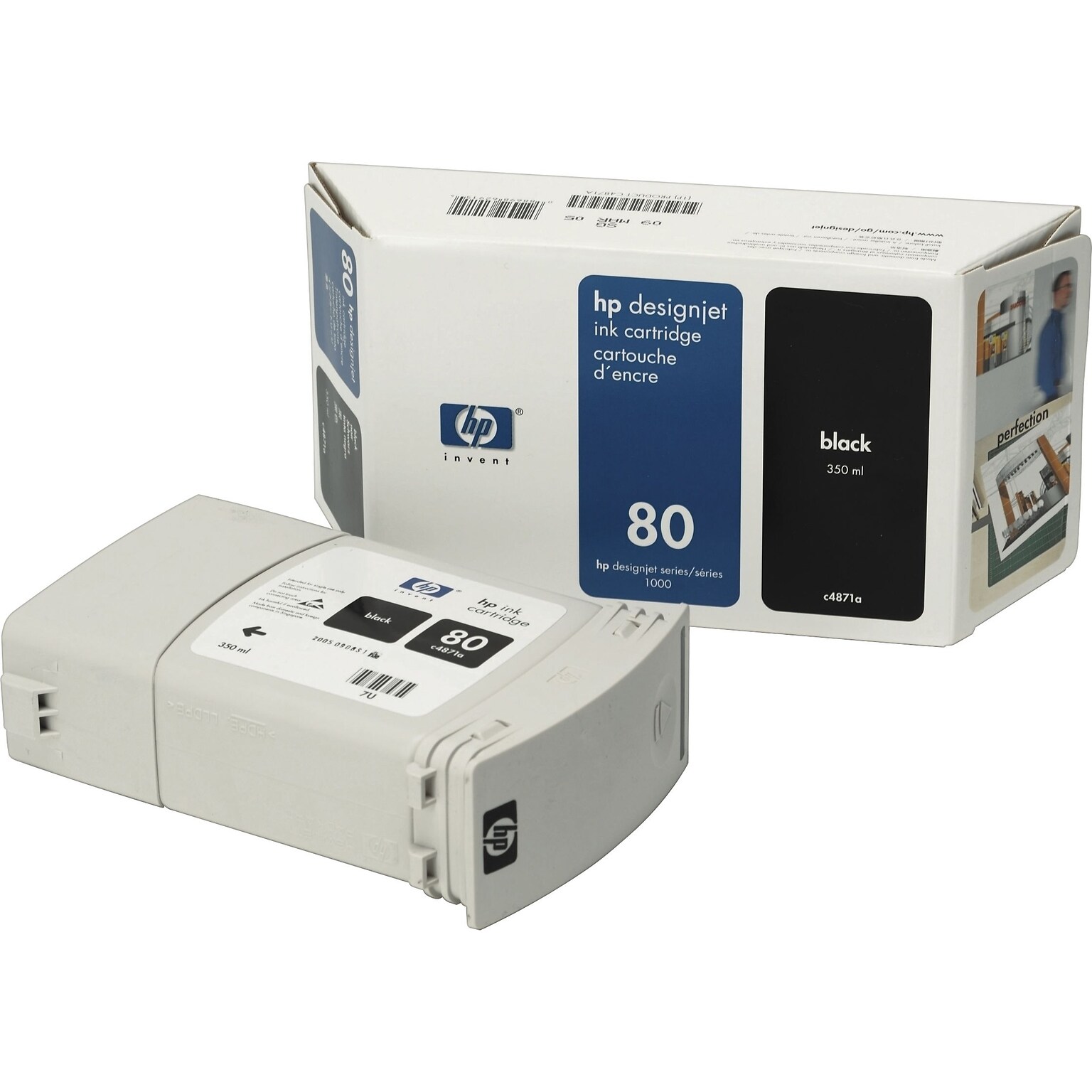 HP 80 Black Standard Yield Ink Cartridge (C4871A)