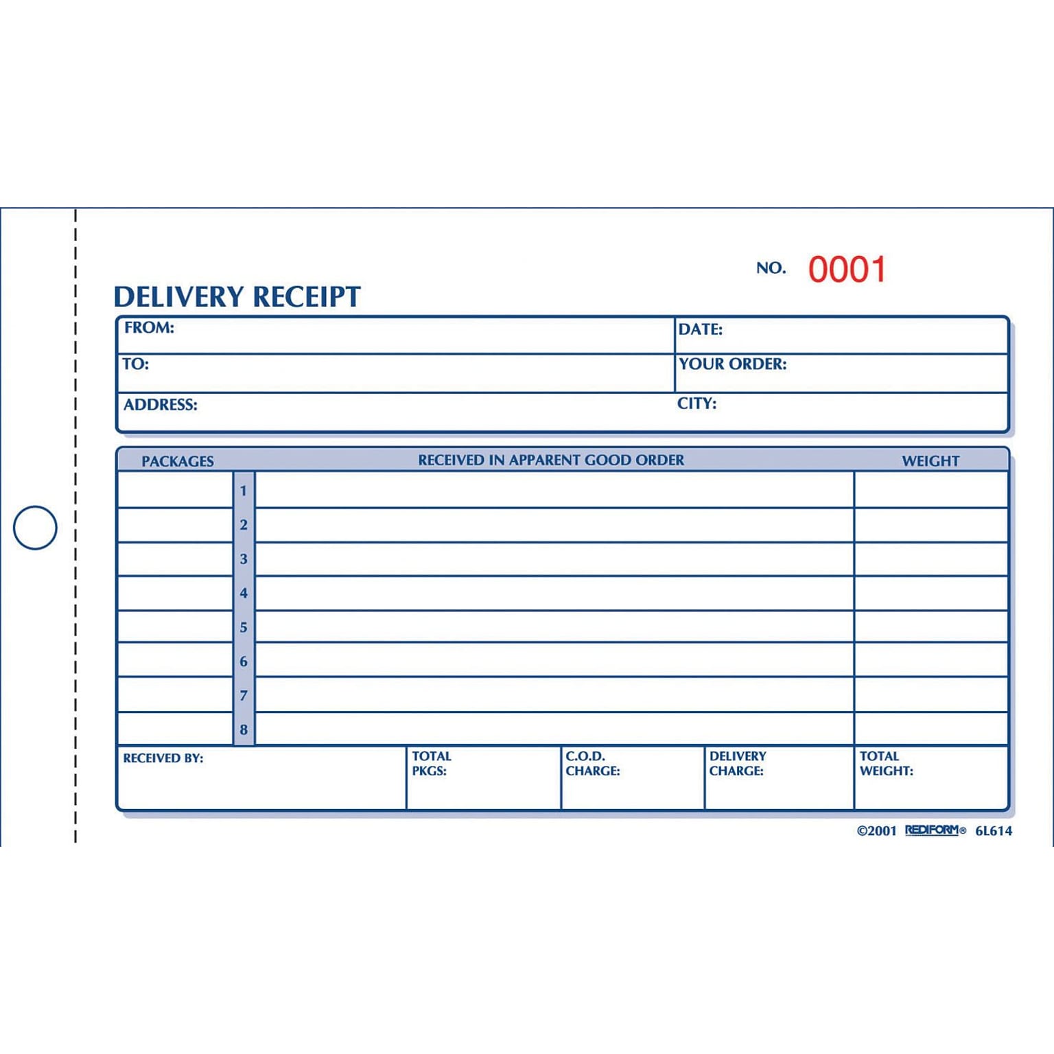 Rediform® Carbonless Delivery Receipt Books, 4-1/4 x 6-3/8, 2 Part