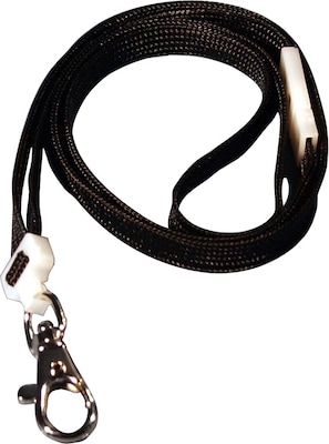 Advantus 36 Deluxe Safety Lanyard With Lobster Claw Hook, Black, 24/Box (AVT75421)