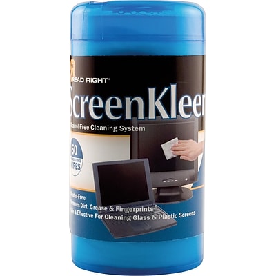 Read Right Alcohol-Free ScreenKleen™, 50 Wipes per Tub