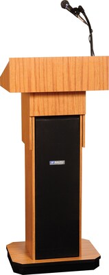 AmpliVox Sound Systems Executive Adjustable Height Lectern, Oak (S505A-OK)