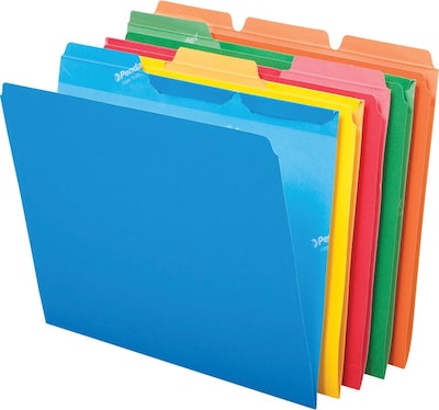 Pendaflex Ready-Tab File Folders, Letter Size, 3 Tab, Assorted Colors, 50/Box (42338)