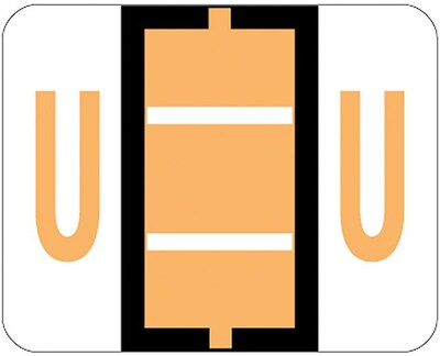 Smead BCCR Labels File Folder Label, U, Light Orange, 500 Labels/Pack (67091)