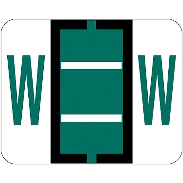 Smead BCCR Labels File Folder Label, W, Dark Green, 500 Labels/Pack (67093)