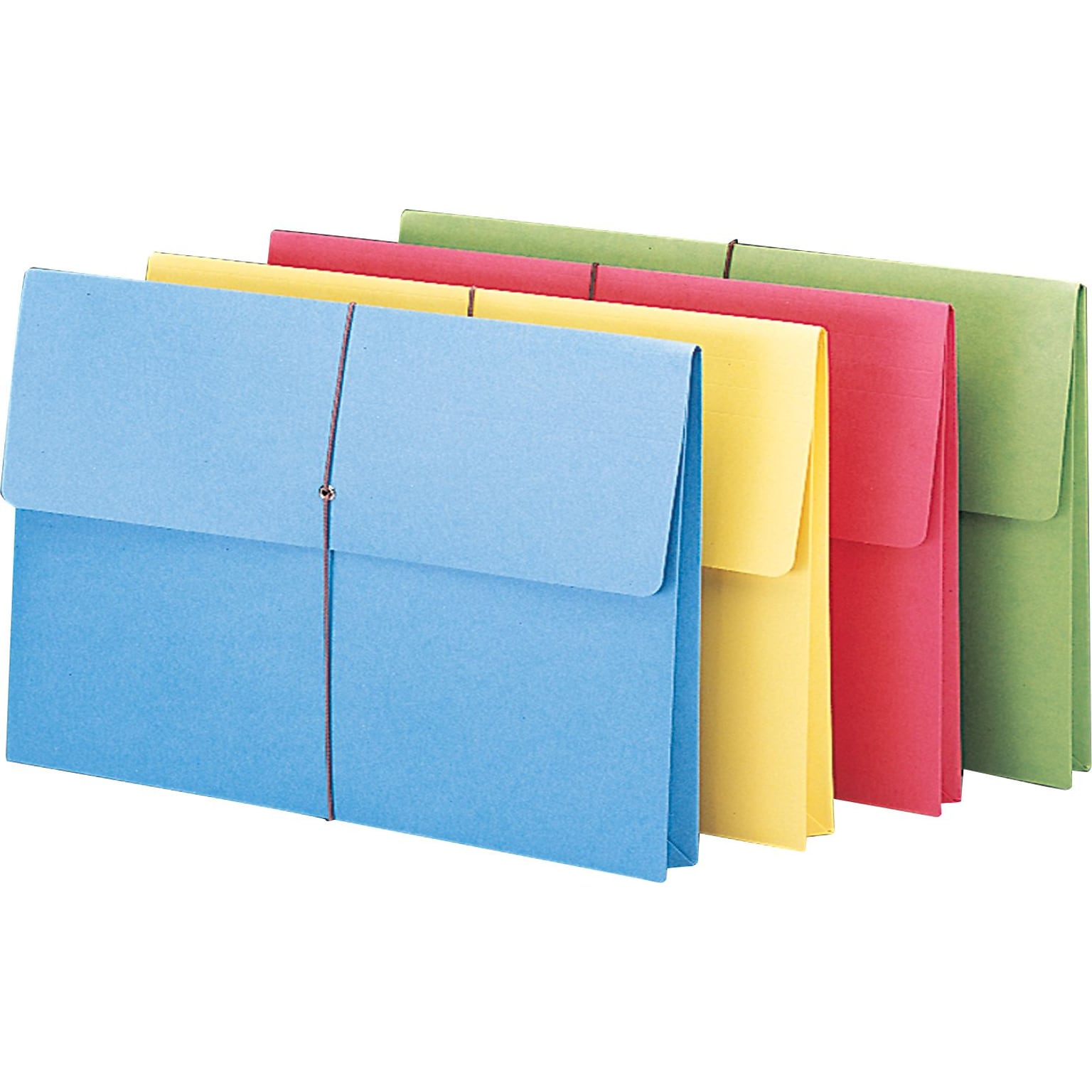 Smead 10% Recycled File Pocket, 2 Expansion, Legal Size, Assorted, 50/Box (245A)