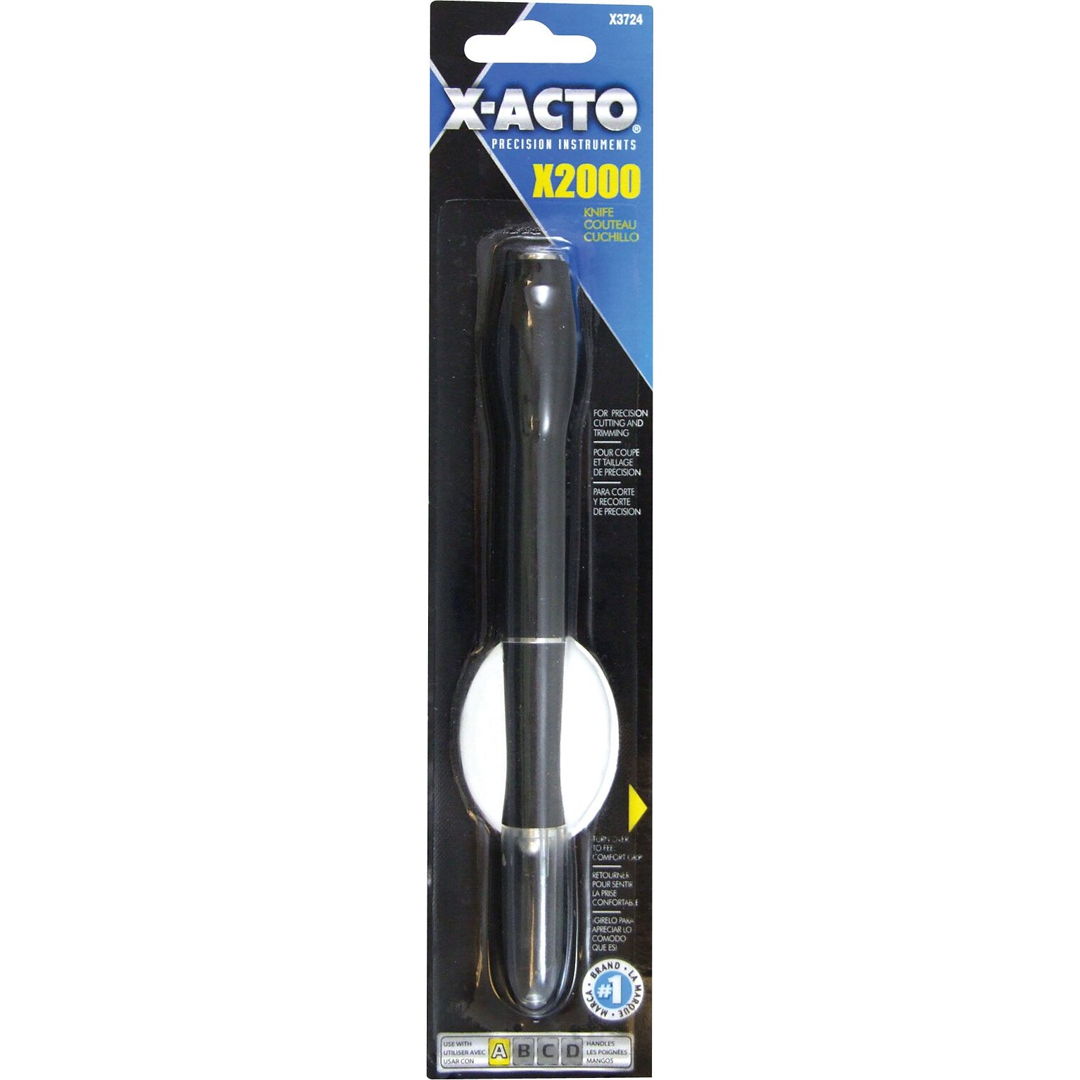 X-ACTO Precision Knife with Safety Cap, Black (X3724)