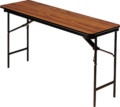 Iceberg® Premium Wood Laminate Folding Tables, 72x18, Oak