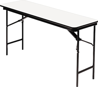 Iceberg® Premium Wood Laminate Folding Tables, 72x18, Gray
