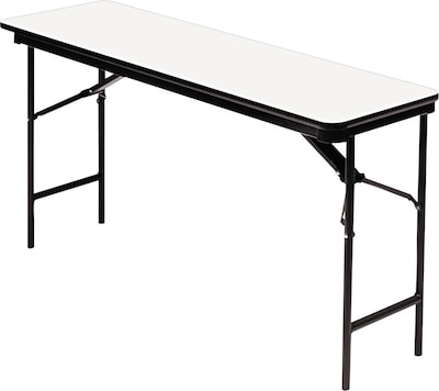 Iceberg® Premium Wood Laminate Folding Tables, 60x18, Gray