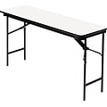 Iceberg® Premium Wood Laminate Folding Tables, 72x18, Gray