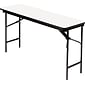 Iceberg® Premium Wood Laminate Folding Tables, 72x18", Gray