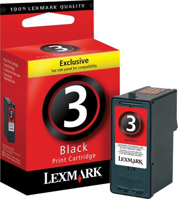 Lexmark 3 Black Standard Yield Ink Cartridge