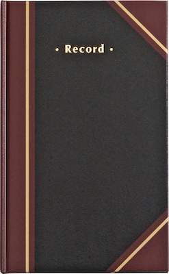 Staples® Record Book, Black, 300 Sheets/Book (217919)