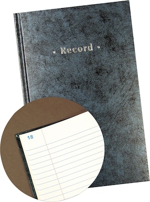 Blue Marbled Hardcover Record Book, 9-5/8 x 6-1/8