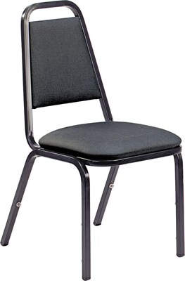 VIRCO® 8926 Series Vinyl Upholstered Stack Chair, Black