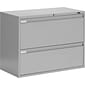 Global 9300P Series Business-Plus Lateral File Cabinet, Ltr/Lgl, 2-Drawer, Light Grey, 18"D, 36"W