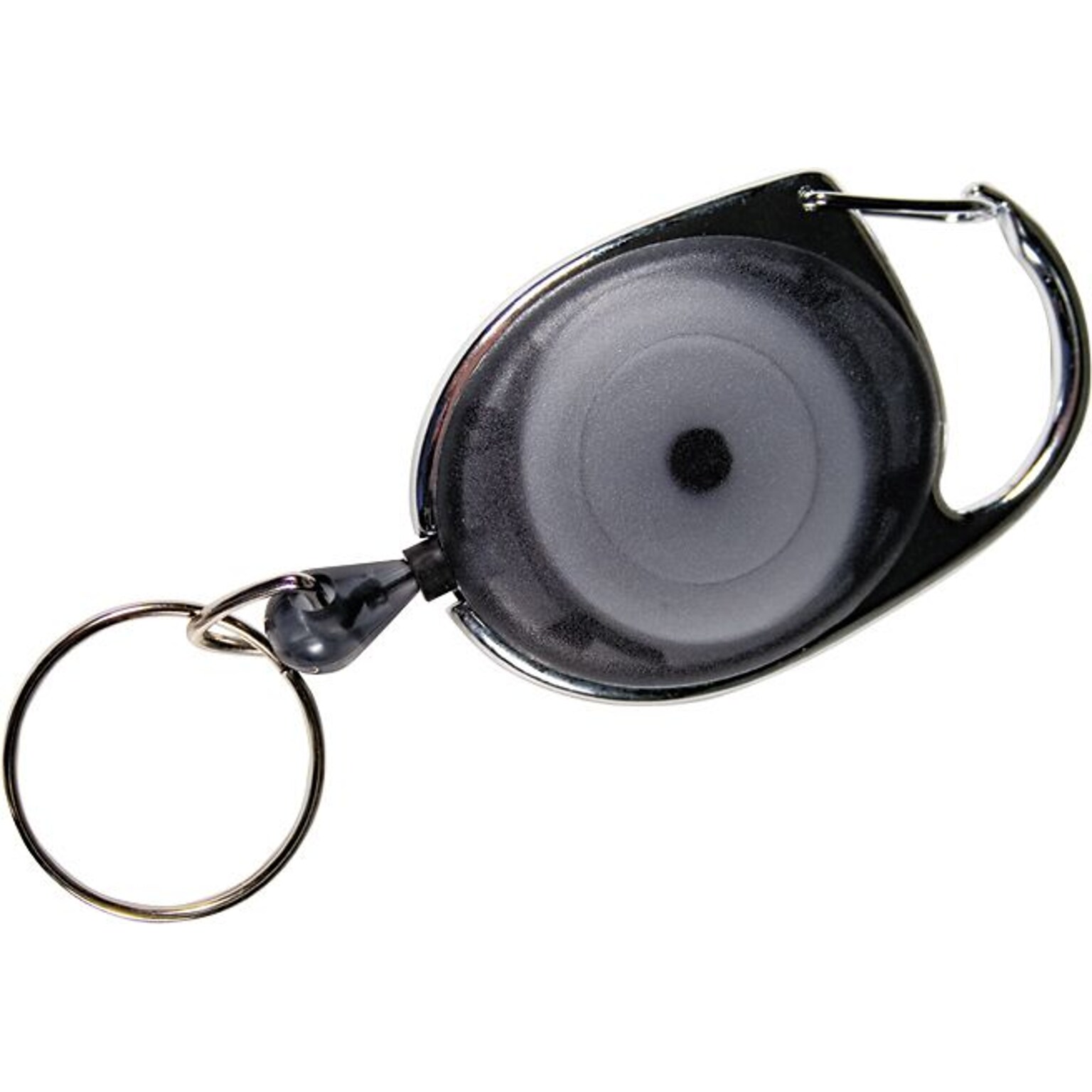 Advantus Lanyard Badge Reels, Black, 6/Pack (AVT75553)