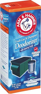Arm & Hammer Powdered Trash Can and Dumpster Deodorizer, Unscented, 42.6 Oz. (3320084116)