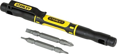 Stanley Bostitch 4-in-1 Pocket Screwdriver, Black