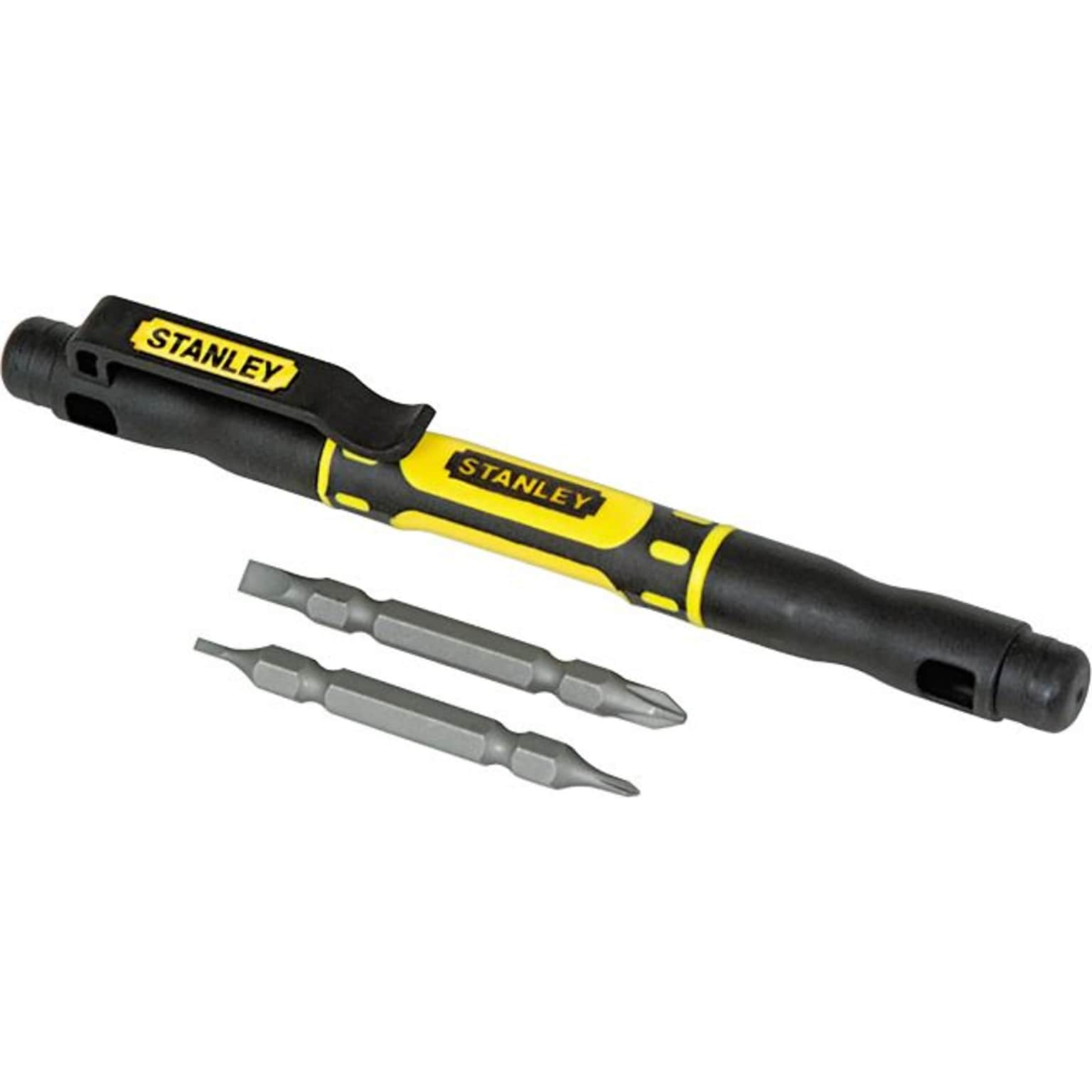 Stanley Bostitch 4-in-1 Pocket Screwdriver, Black