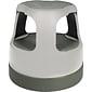 Cramer Scooter Stool Round, Step & Lock Wheels, Gray (CRA50011PK82)