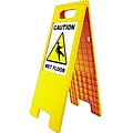 Floor Tent Sign, Doublesided, Plastic, Yellow
