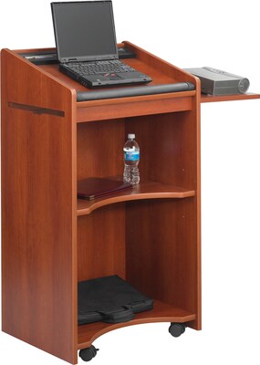 Safco Executive 2-Shelf Wood Presentation Cart, Cherry (8918CY)