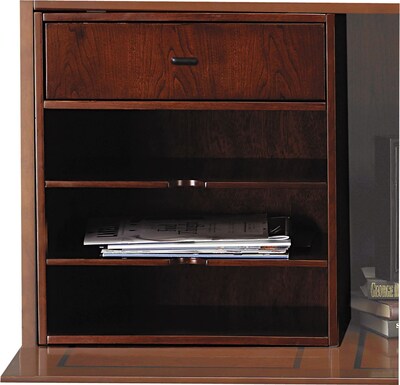 Safco Sorrento Collection in Bourbon Cherry, Optional Hutch Organizers, Horizontal