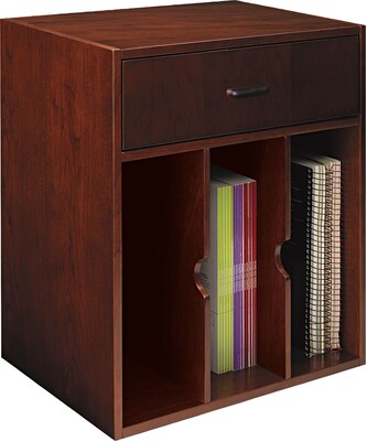 Safco Sorrento Collection in Bourbon Cherry, Optional Hutch Organizers, Vertical