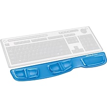 Fellowes Gel Keyboard Palm Support with Microban, Non-Skid Backing, Blue (9183101)