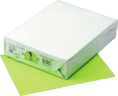 Pacon Kaleidoscope Colored Paper, 24 lbs., 8.5 x 11, Lime, 500 Sheets/Ream (PAC102053)