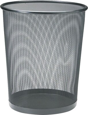 Rubbermaid Concept Collection Steel Trash Can with no Lid, Black, 5 gal. (FGWMB20BK)