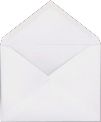 Staples Invitation Envelopes with Gummed Closure, White, 100/Box (480330/19014)