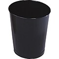 Rubbermaid® Fire-Safe Steel Round Wastebasket, 6 1/2 Gal, Black, 14 1/2H x 13 1/2 Dia (FGWB26BK)
