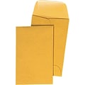 #5-1/2, 3-1/8 x 5-1/2 Brown Kraft Coin Envelopes with Gummed Closure, 500/Box