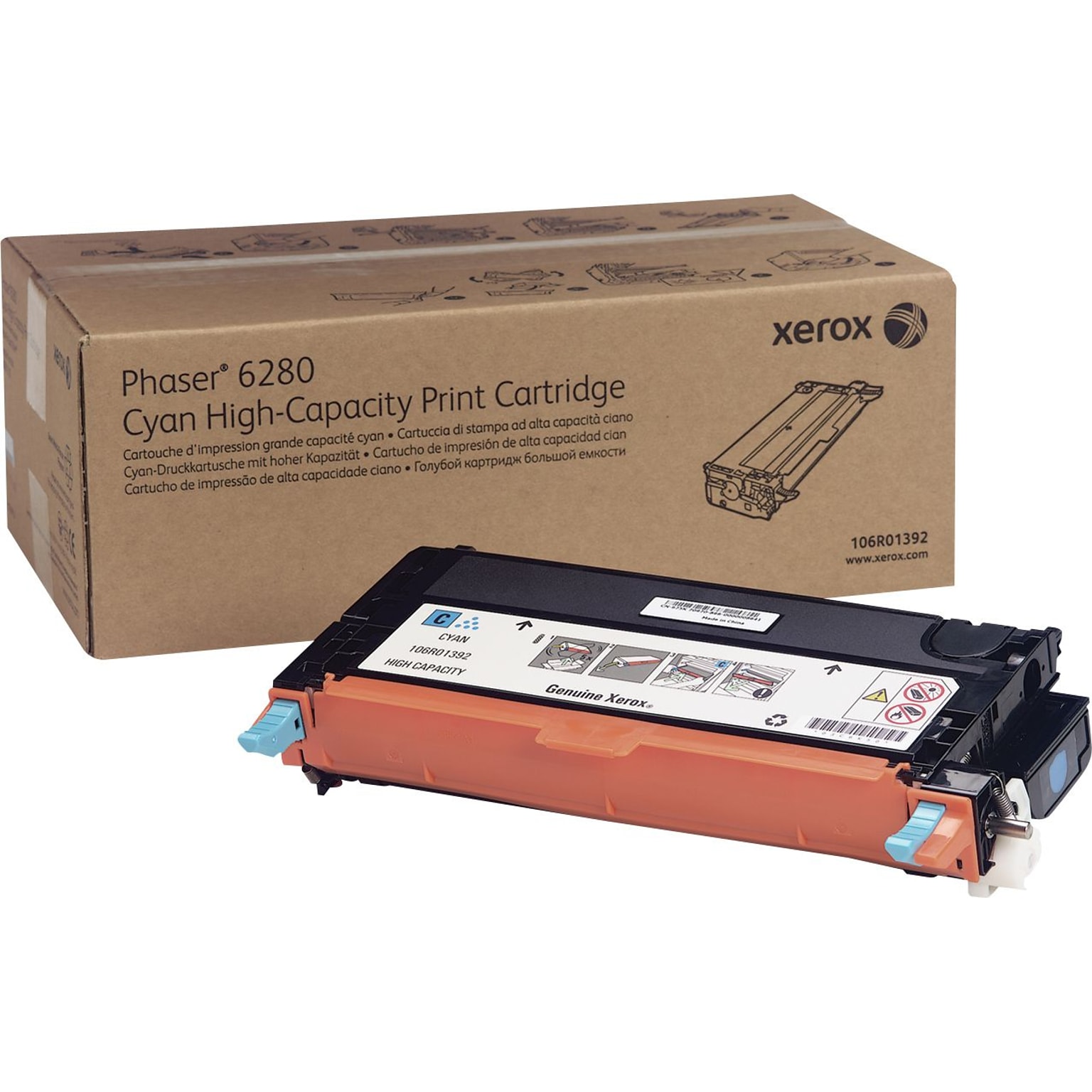 Xerox 106R01392 Cyan High Yield Toner Cartridge