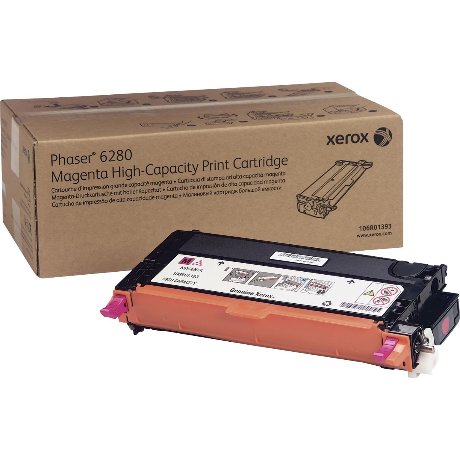 Xerox 106R01393 Magenta High Yield Toner Cartridge