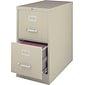 Quill Brand® 2-Drawer Vertical File Cabinet, Locking, Letter, Putty/Beige, 26.5"D (13440D-CC)