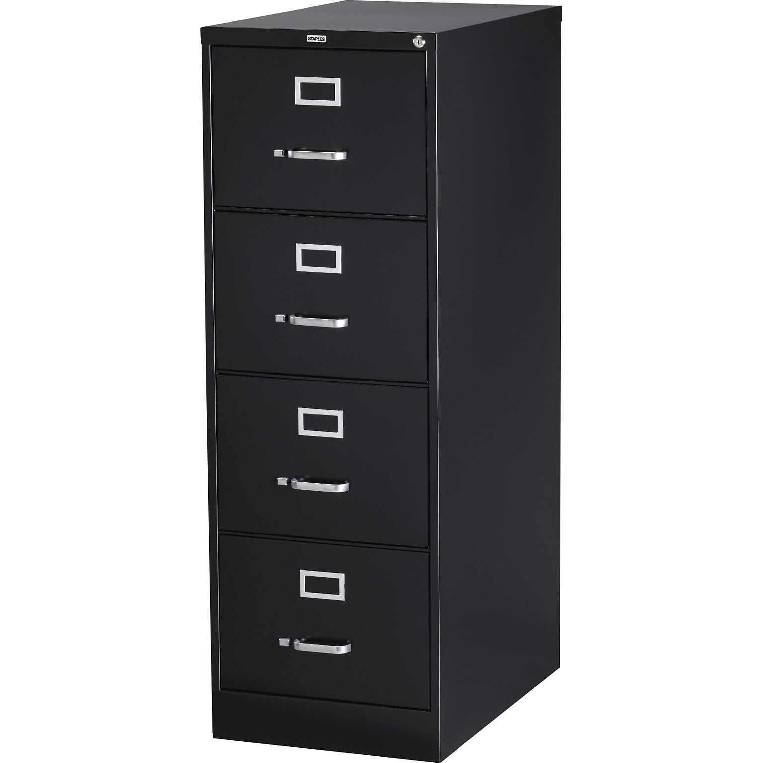 Quill Brand® Commercial 4 File Drawer Vertical File Cabinet, Locking, Black, Legal, 26.5D (13450D)
