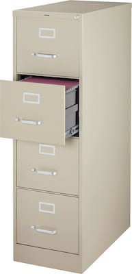 Hon S380 4 Drawer Vertical File Cabinet Locking Letter Putty