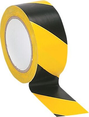 Tatco Hazard Marking Aisle Tape, 2" x 108 ft. Roll