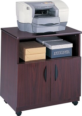 Safco® Mobile Laminate Machine Stand, Mahogany, 30 1/2"H x 28"W x 19 3/4"D