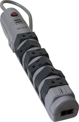 Belkin Pivot Plug Surge Protector 8 Outlet, 6 Cord, 2160 Joules (BP108200-06)