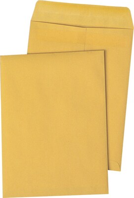 Quality Park Redi-Seal Kraft Catalog Envelope, 10 x 13, Kraft, 100/Box (43767)