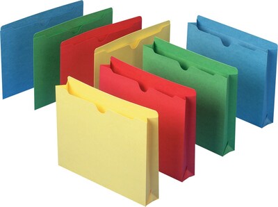 Smead 10% Recycled Reinforced File Jacket, Letter Size, Assorted, 100/Box (24900ASMT)