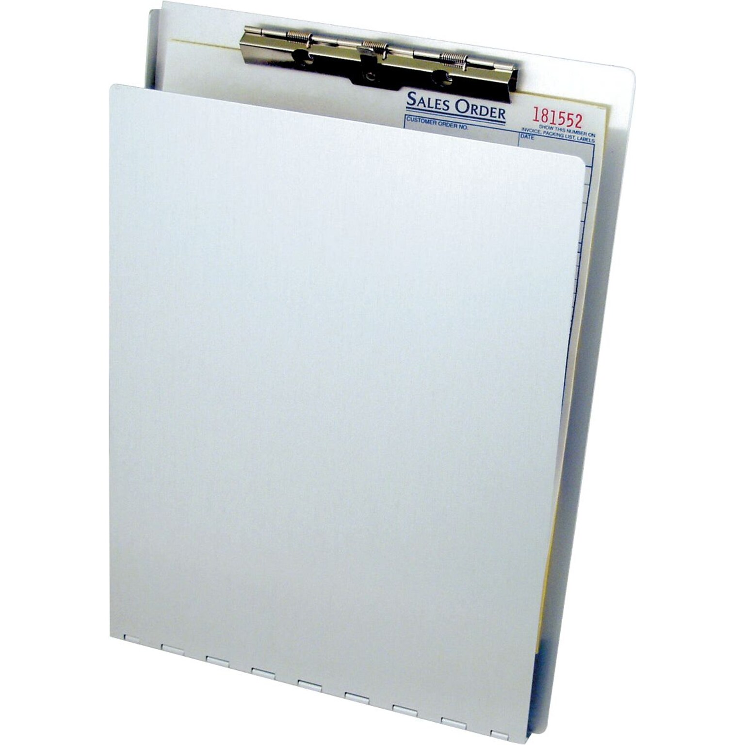 Saunders Aluminum Clipboard with Writing Plate, Letter, Silver, 8 1/2W x 12L