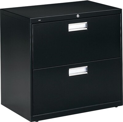 HON Brigade 600 Series 2 Drawer Lateral File Cabinet, Letter, Black, 30W (672L-P) NEXT2018 NEXT2Day