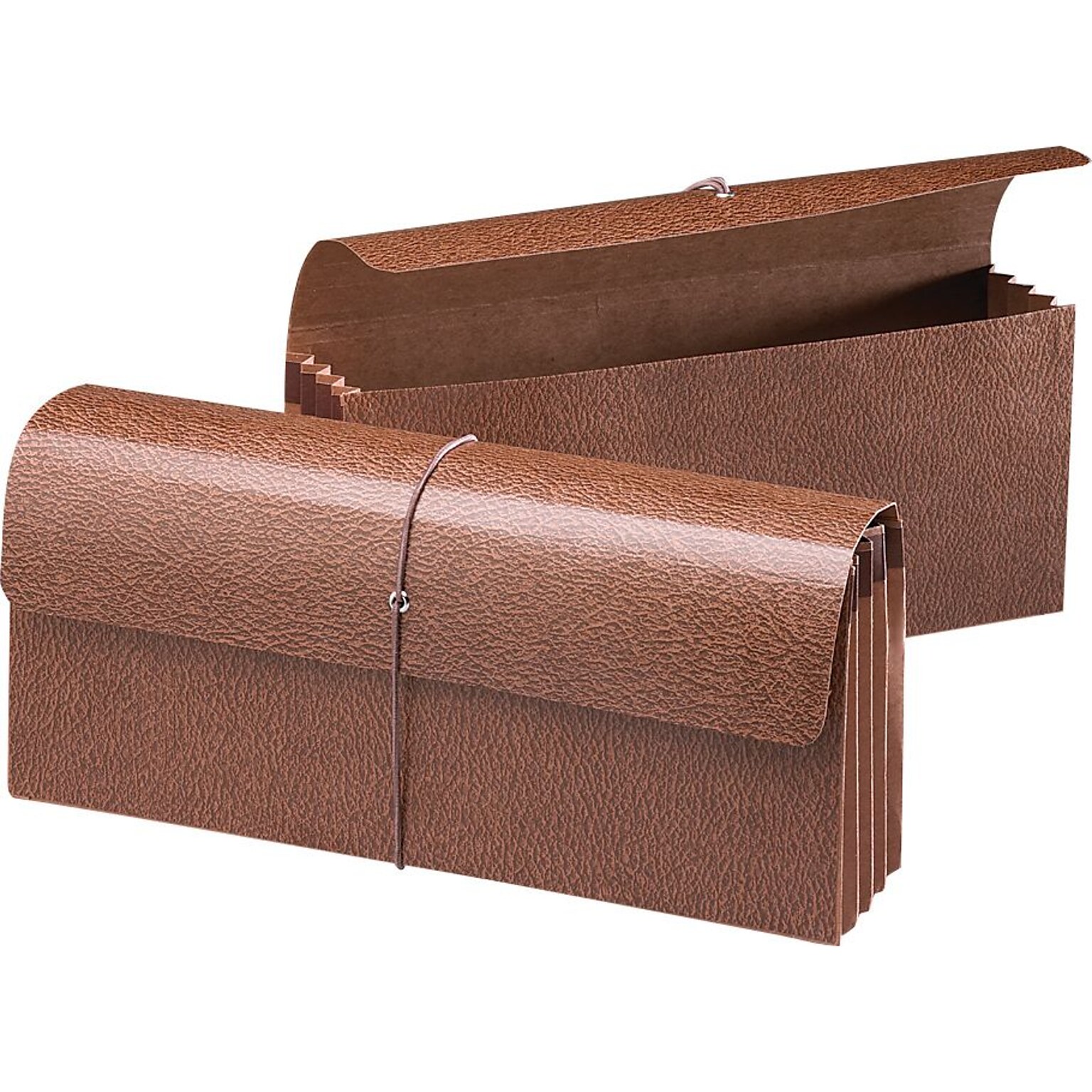 Smead Classic Expanding Wallet, 3-1/2 Expansion, Flap & Elastic Cord Closure, 12 W x 5 H, Redrope 10/Box (71350)