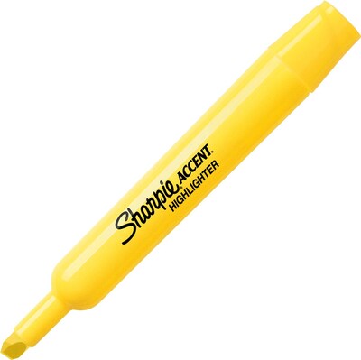 Sanford Major Accent Highlighters, Broad Point, Yellow Ink