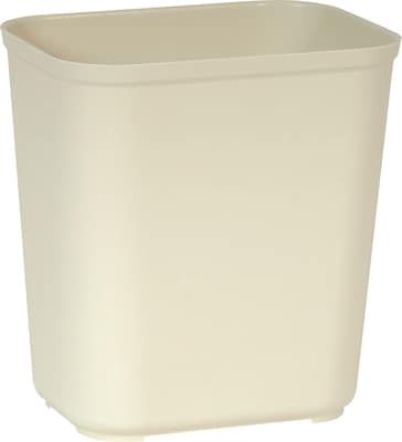 Rubbermaid Polyester Fire-Resistant Wastebasket, 7 Gallons, Beige (FG254300BEIG)